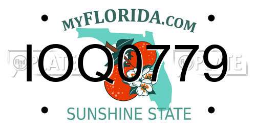 IOQ0779 Florida License Plate