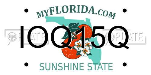 IOQ15Q Florida License Plate