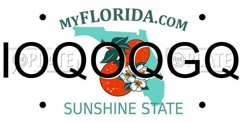 IOQOQGQ Florida License Plate