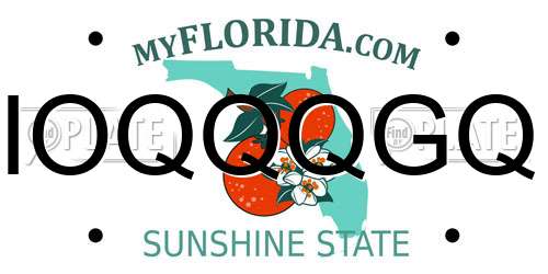 IOQQQGQ Florida License Plate