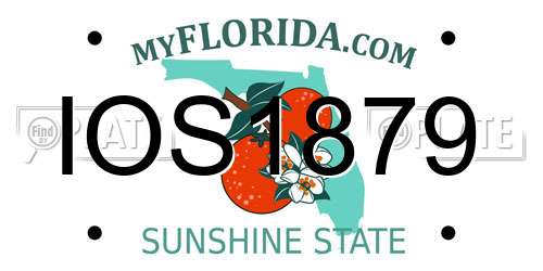 IOS1879 Florida License Plate
