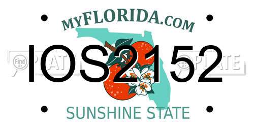IOS2152 Florida License Plate
