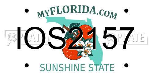 IOS2157 Florida License Plate