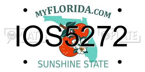 IOS5272 Florida License Plate