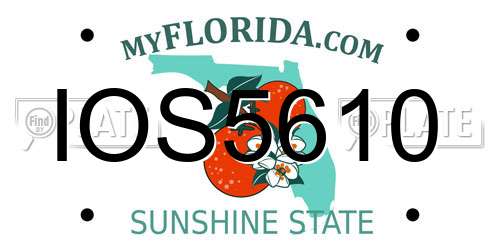 IOS5610 Florida License Plate