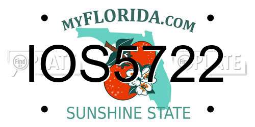 IOS5722 Florida License Plate