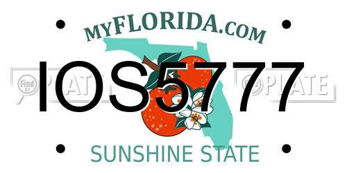 IOS5777 Florida License Plate