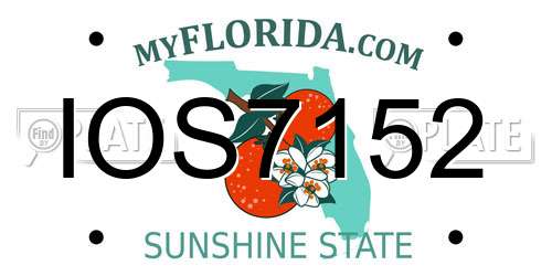 IOS7152 Florida License Plate