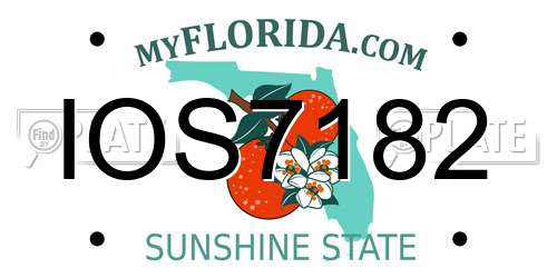 IOS7182 Florida License Plate