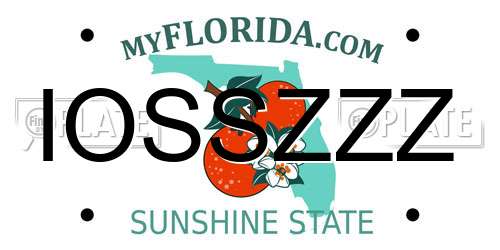 IOSSZZZ Florida License Plate