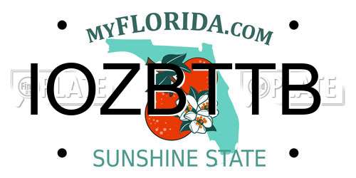 IOZBTTB Florida License Plate