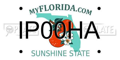 IP00HA Florida License Plate