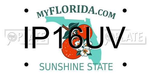 IP16UV Florida License Plate