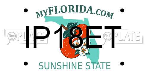 IP18ET Florida License Plate