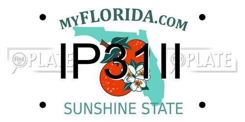 IP31II Florida License Plate