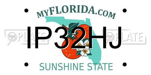 IP32HJ Florida License Plate