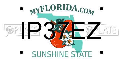 IP37EZ Florida License Plate