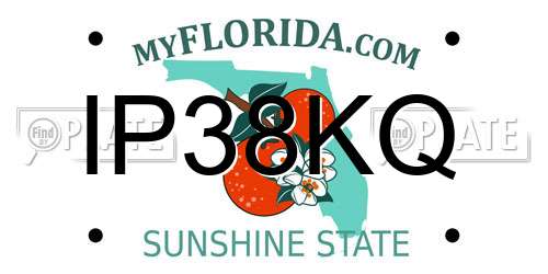 IP38KQ Florida License Plate