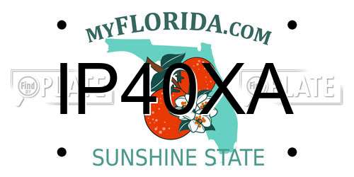 IP40XA Florida License Plate
