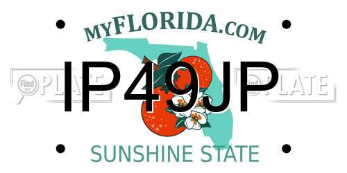 IP49JP Florida License Plate