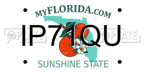 IP71QU Florida License Plate