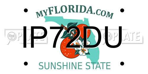 IP72DU Florida License Plate