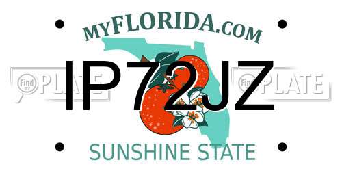 IP72JZ Florida License Plate