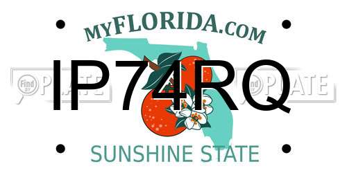 IP74RQ Florida License Plate