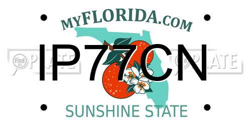 IP77CN Florida License Plate