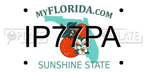 IP77PA Florida License Plate