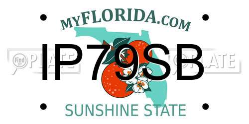 IP79SB Florida License Plate