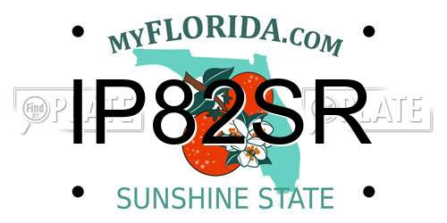 IP82SR Florida License Plate