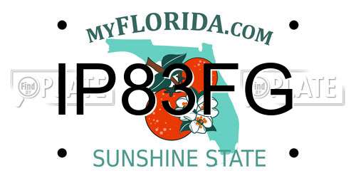 IP83FG Florida License Plate
