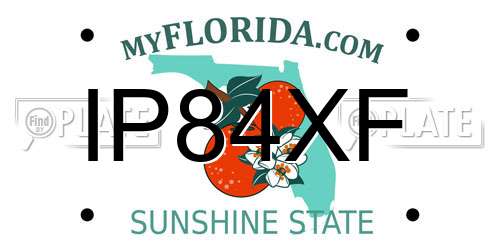 IP84XF Florida License Plate