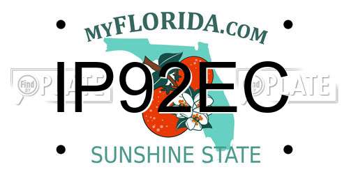 IP92EC Florida License Plate
