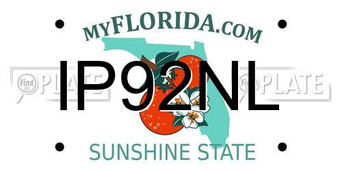 IP92NL Florida License Plate