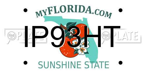 IP93HT Florida License Plate