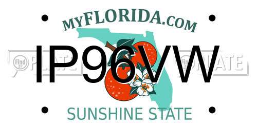 IP96VW Florida License Plate