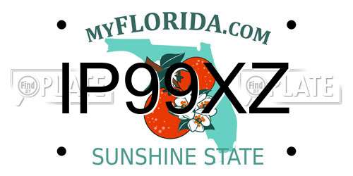 IP99XZ Florida License Plate