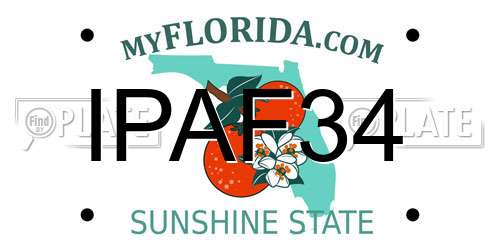 IPAF34 Florida License Plate