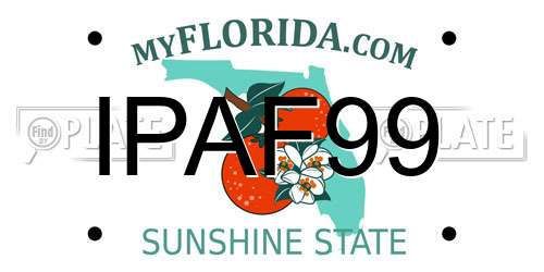 IPAF99 Florida License Plate