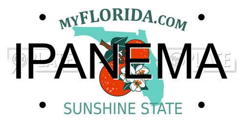 IPANEMA Florida License Plate