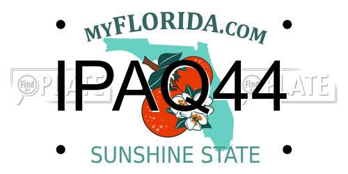 IPAQ44 Florida License Plate