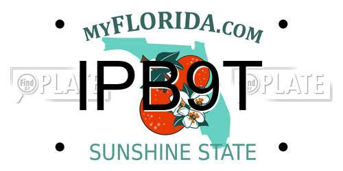 IPB9T Florida License Plate