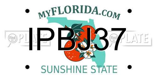 IPBJ37 Florida License Plate