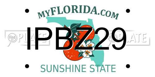 IPBZ29 Florida License Plate