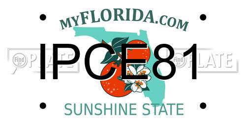 IPCE81 Florida License Plate