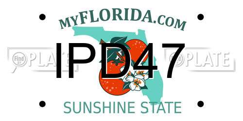 IPD47 Florida License Plate