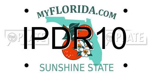 IPDR10 Florida License Plate