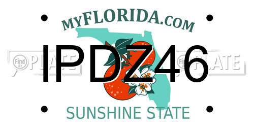 IPDZ46 Florida License Plate